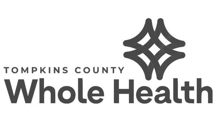 The logo for Tompkins County Whole Health, a community partner with CCHEq.